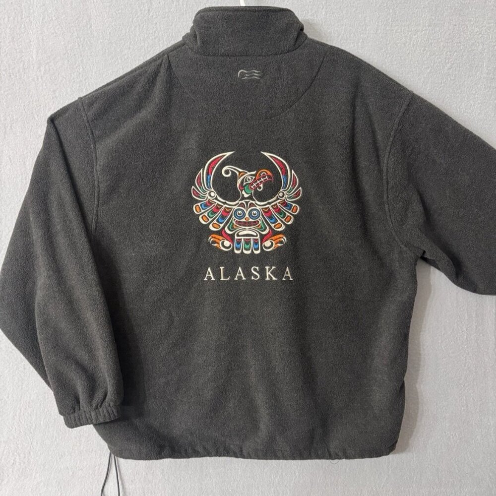 Princess Cruises Men’s Alaska Embroidered Thunderbird Fleece Full Zip Jacket XL